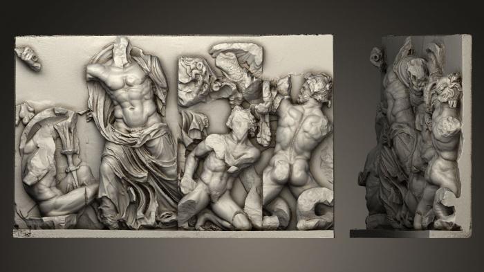 High reliefs and bas-reliefs, historical and religious (GRLFH_0120) 3D model for CNC machine